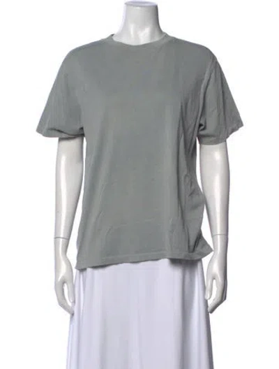Pre-owned Anine Bing Crew Neck Short Sleeve T-shirt In Gray