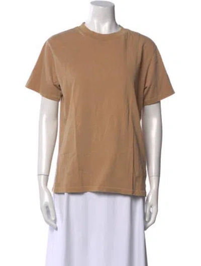 Pre-owned Anine Bing Crew Neck Short Sleeve T-shirt In Neutral