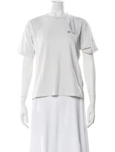 Pre-owned Anine Bing Crew Neck Short Sleeve T-shirt In White