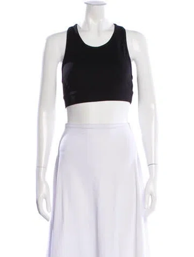 Pre-owned Anine Bing Crew Neck Sleeveless Sports Bra In White