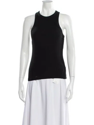 Pre-owned Anine Bing Crew Neck Sleeveless Top In Black