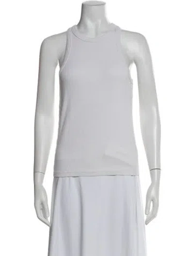 Pre-owned Anine Bing Crew Neck Sleeveless Top In Gray