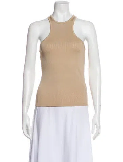 Pre-owned Anine Bing Crew Neck Sleeveless Top In Neutral