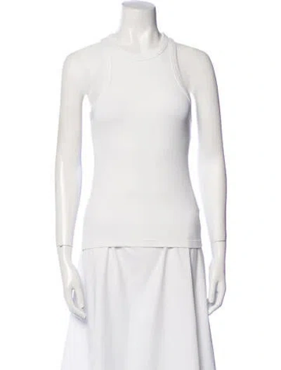Pre-owned Anine Bing Crew Neck Sleeveless Top In Neutral