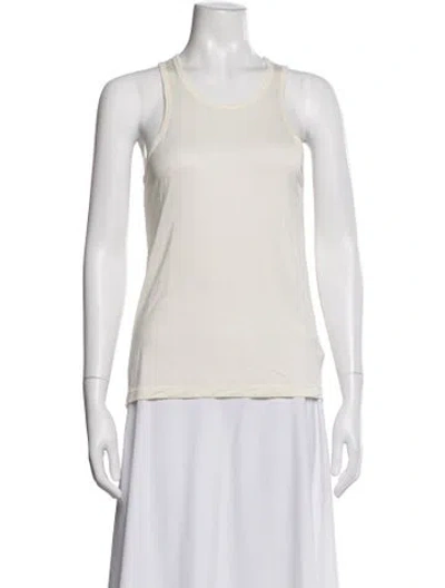 Pre-owned Anine Bing Crew Neck Sleeveless Top In Neutrals