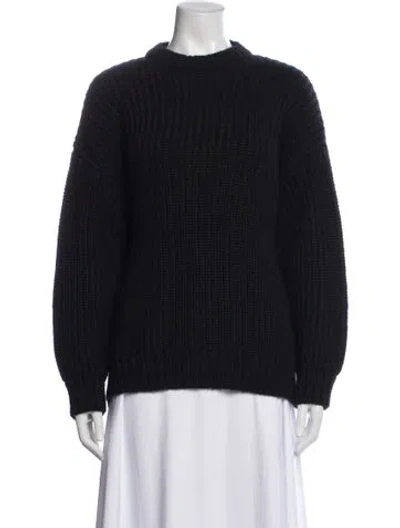 Pre-owned Anine Bing Crew Neck Sweater In Black