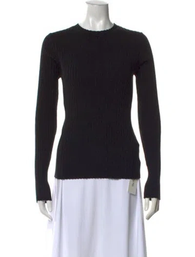 Pre-owned Anine Bing Crew Neck Sweater In Black