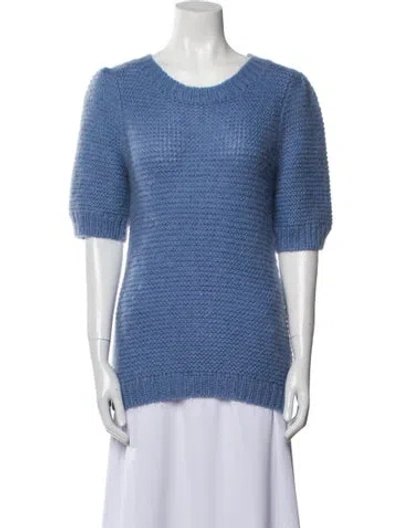 Pre-owned Anine Bing Crew Neck Sweater In Blue