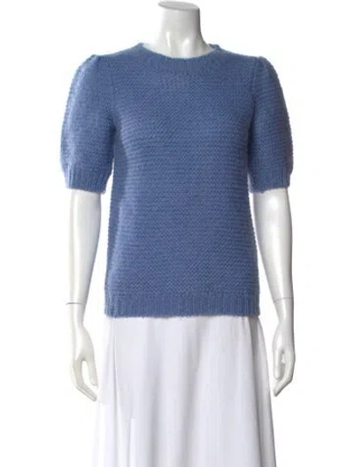 Pre-owned Anine Bing Crew Neck Sweater In Blue
