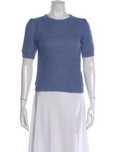 Pre-owned Anine Bing Crew Neck Sweater In Blue