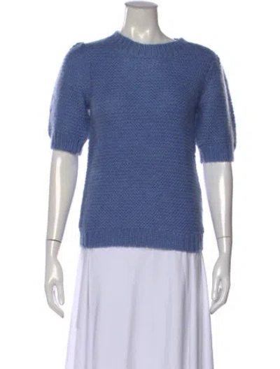Pre-owned Anine Bing Crew Neck Sweater In Blue