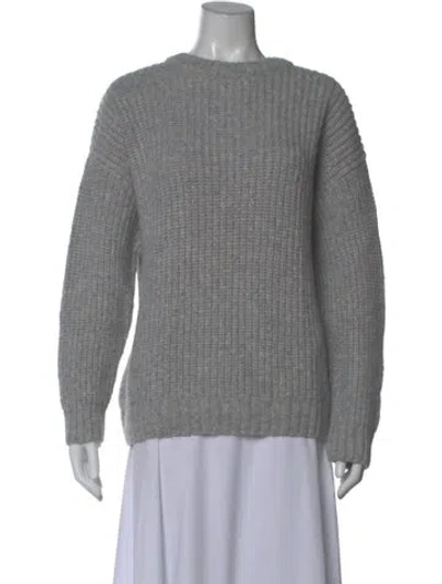 Pre-owned Anine Bing Crew Neck Sweater In Gray