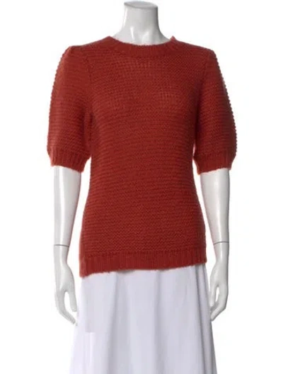 Pre-owned Anine Bing Crew Neck Sweater In Orange