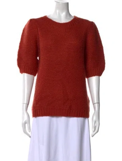 Pre-owned Anine Bing Crew Neck Sweater In Orange