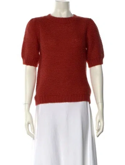 Pre-owned Anine Bing Crew Neck Sweater In Red