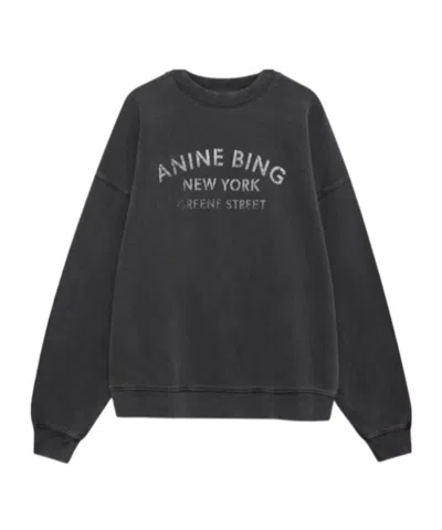 Anine Bing Crew Neck Sweatshirt In Gray