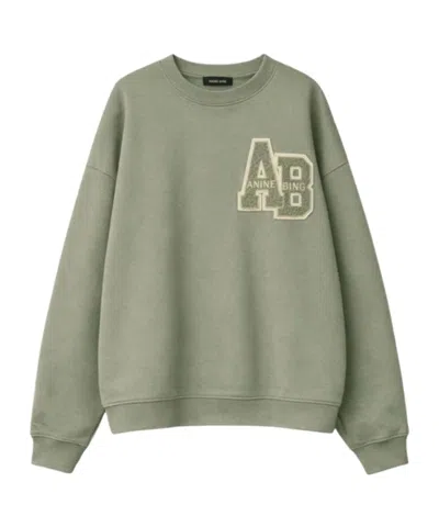 Anine Bing Crew Neck Sweatshirt In Green