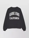 Anine Bing Miles Relaxed-fit Oversized Cotton Sweatshirt With Contrasting Logo