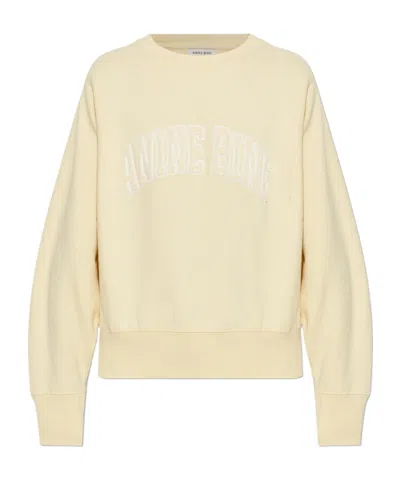 Anine Bing Crew Neck Sweatshirt In Yellow