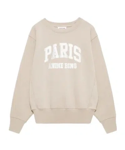Anine Bing Crew Sweatshirt In Neutral