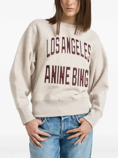 Anine Bing Crewneck Sweater In Neutral