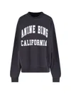 Anine Bing Miles Branded-print Sweatshirt In Black