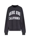 Anine Bing Miles Branded-print Sweatshirt In Black