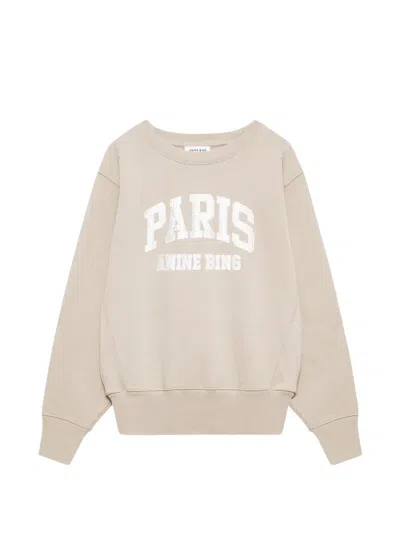 Anine Bing Crewneck Sweatshirt In Neutral