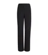 Anine Bing Crinkled Aden Straight Trousers In Black