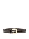 Anine Bing Crocodile-embossed Belt In Brown