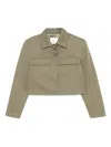 Anine Bing Cropped Jacket In Green