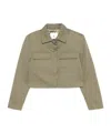 Anine Bing Cropped Jacket In Olive Green
