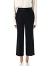 Anine Bing Cropped Wide-leg Tailored Pants In Black