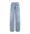 Anine Bing Curved Brie Wide-leg Jeans In Blue