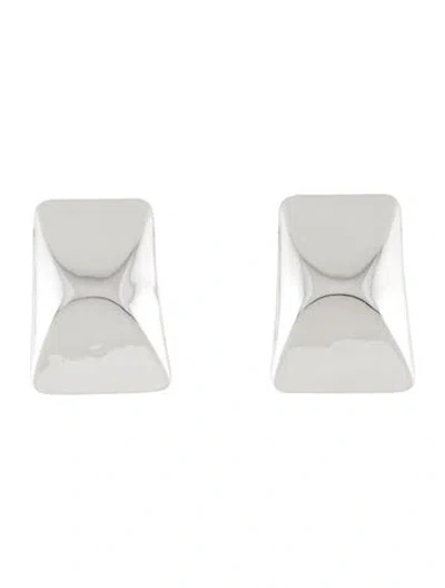 Pre-owned Anine Bing Curved Rectangle Ear Clip Earrings In Multi