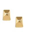 Anine Bing Curved Rectangle Earrings In Gold