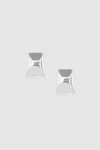 Anine Bing Curved Rectangle Earrings In Silver