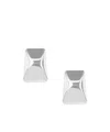 Anine Bing Curved Rectangle Earrings In White