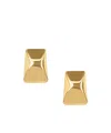 Anine Bing Curved Rectangle Earrings In Yellow