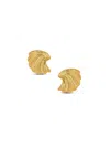 Anine Bing Curved Shell Earrings In 14k Gold Plated Brass In Gold