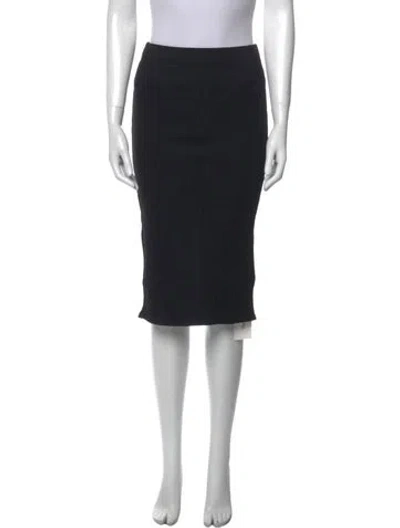 Pre-owned Anine Bing Cutout Accent Knee-length Skirt In Black