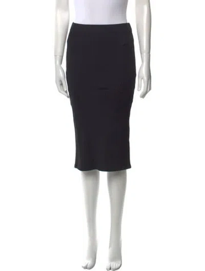 Pre-owned Anine Bing Cutout Accent Knee-length Skirt In Black