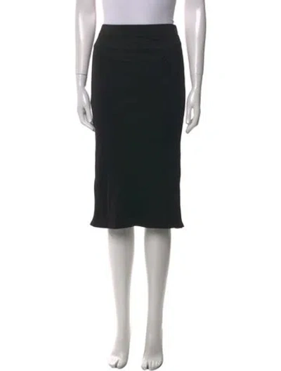Pre-owned Anine Bing Cutout Accent Knee-length Skirt In Black