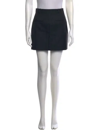 Pre-owned Anine Bing Cutout Accent Mini Skirt In Black