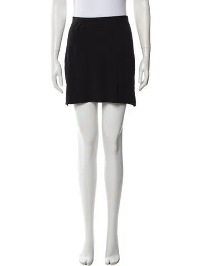 Pre-owned Anine Bing Cutout Accent Mini Skirt In Black