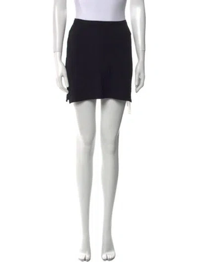 Pre-owned Anine Bing Cutout Accent Mini Skirt In Black