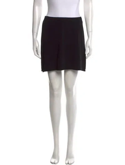 Pre-owned Anine Bing Cutout Accent Mini Skirt In Black