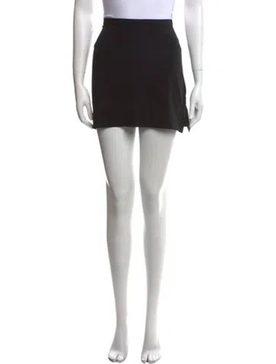 Pre-owned Anine Bing Cutout Accent Mini Skirt In Black