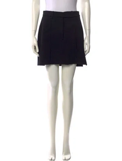 Pre-owned Anine Bing Cutout Accent Mini Skirt In Black