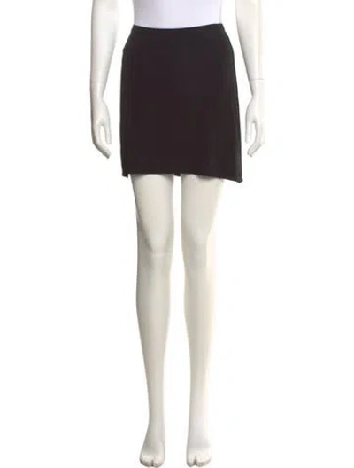 Pre-owned Anine Bing Cutout Accent Mini Skirt In Black